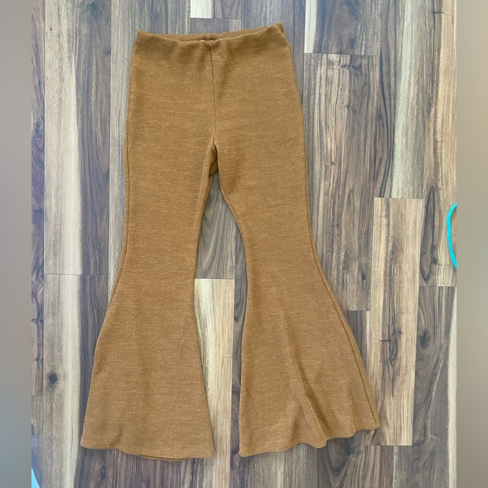 Ces Femme Brown Knit Flare Pants